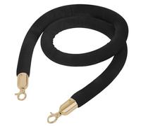Elegant Multicolor Velvet Crowd Control Barrier Rope - 3m/10ft Black/Gold Support for Events Parties Exhibitions - Ideal for 2-13 People Capacity