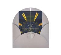 Elegant Multidimensional Space Printed Blank Note Cards Set â€“ Card with Pearl Paper, Includes Envelopes and MatchingGray