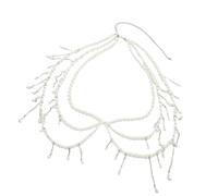 Elegant MultiLayer Pearls Fringe Waist Chain Belt Belly Chain Waist Decors For Women Party Body Jewelry Accessory Elegant Pearls Fringed Belt For Parties