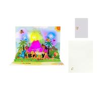 Elegant Musical Invitation Card Birthday Greetings, Musical Greeting with Warm LED Lights for Romantic Celebrations and Gifts