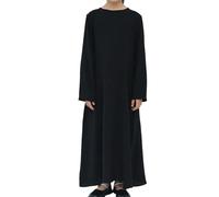 Elegant Muslim Girls Abaya Dress Turkish Dubai Style Comfortable Layering Kids Gown for Spring Summer Season Holiday Clothes Teen Long Sleeve Party Black Formal