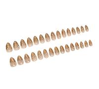 Elegant Nails Art Set With 3D Sun And Moon Designs Almond Press On Nails Acrylic False Nails For Fashionable Women