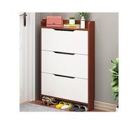 Elegant Narrow Wooden Shoe Rack SpaceSaving Design for Entryway & Hallway Tilted Bucket Style Ideal for Small Spaces & Efficient Organization Stylish Storage Solution