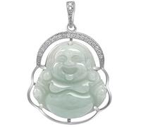 Elegant Natural Jade Necklace with Laughing Buddha Maitreya Pendant - A Symbol of Prosperity & Contentment - The Perfect Accessory for Spiritual Connection
