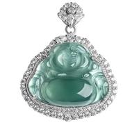 Elegant Natural Jade Necklace with Smiling Maitreya Buddha Pendant - A Timeless Symbol of Good Luck & Moistened Fortune - A Unique Gift for Spiritual Harmony