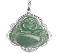 Elegant Natural Jade Necklace with Smiling Maitreya Buddha Pendant - A Timeless Symbol of Good Luck & Moistened Fortune - A Unique Gift for Spiritual Harmony