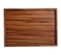 Elegant Natural Wood Serving Tray for Coffee Tea and Snacks Made from Premium Walnut with Timeless Japanese Influence (36x25x2.6cm)