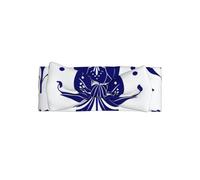 elegant navy blue tulip Print Baby Girl Headbands, Soft, Stretchy, Cute Infant Bows Hair Accessory for 0-6 Months