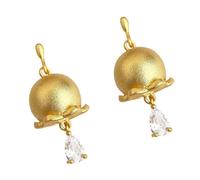 Elegant New Chinese Styles Golden Lilys Of The Valley Droplet Earrings Comfortable Alloy Jewelry for Trendy Women