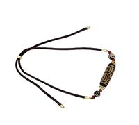 Elegant Nine Eyes DZI Pearl Necklace Triple Polished Durability Spiritual Neck Chain Accessory For Modern Lifestyle Ancient Culture Inspired Jewellery, one size, As described, As described