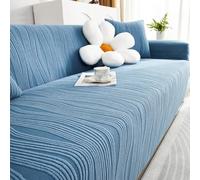 Elegant Non-Slip VelvetSofa Cover for 1/2/3/4/5 Seater - Thick Elastic Fabric with Armrests - Perfect for Living Room Available in Blue