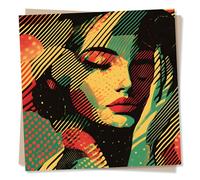 Elegant Note Card For Any Occasion - Beauty, Beautiful, Woman - Birthday Card - For Women, Special Lady, Loved One, Relative, Partner, Family, Art Deco