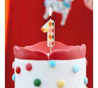 Elegant Number 1 Birthday Candle for Circus-Themed Party Celebrations Rhombus