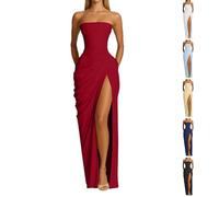 Elegant Off Shoulder Chiffon Bridesmaid Dresses for Women's Formal Evening Dress Sleeveless Floor Length Slit Ball Gowns Elegant Wedding Bodycon Formal Wedding Guest Prom Evening Party Dress