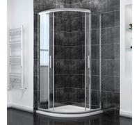 ELEGANT Offset Quadrant Shower Door 6mm Tempered Glass Shower Enclosure, 900x900mm