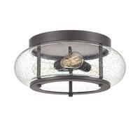 Loops 1 Bulb Flush Light Low Ceiling Old Bronze LED E27 60W Bulb Loops Multicolor