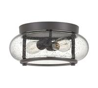 Loops 1 Bulb Flush Light Low Ceiling Old Bronze LED E27 60W Bulb Loops Multicolor