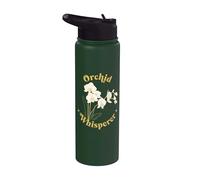 Elegant Orchid Whisperer - Delicate Botanical Design Stainless Steel Insulated Water Bottle