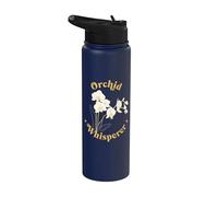 Elegant Orchid Whisperer - Delicate Botanical Design Stainless Steel Insulated Water Bottle