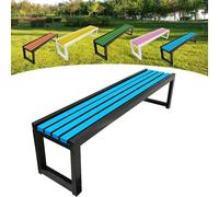 Elegant Outdoor Bench for 2-3 People Eco-Friendly Garden Seating Perfect for Parks Balconies Terraces and Open Spaces (Size: 100x40x45 cm Color: A)