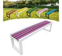 Elegant Outdoor Garden Bench for 2-3 People Eco-Friendly Color Perfect for Parks Balconies Terraces & Open Spaces Size: 120x40x45 cm Stylish Backrest Design