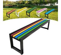 Elegant Outdoor Garden Bench for 2-3 People Eco-Friendly Color Perfect for Parks Balconies Terraces Outdoor Spaces - 100x40x45 cm (Color: V)