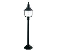 Elegant Outdoor Ip44 Mini Lamp Post With Led E27 Bulb - Black Polycarbonate Design