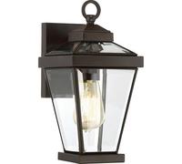 Elegant Outdoor Ip44 Wall Light Lantern In Western Bronze With Led E27 Bulb
