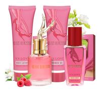 Elegant Pamper Gift for Women, Travel Body Care Set & Fragrance Kit, Perfume, Body Lotion, Shower Gel, Sweet Floral Scent, Self-Care Essentials, Gift for Her, Birthday Gift, Women Gift Set