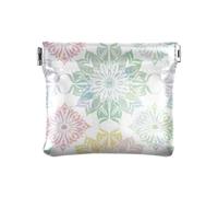 Elegant Pastel Colored Mandala Designs Fashion Women Leather Cash Wallet Convenient Mini Makeup Bag for Women soporte de monedas para carro