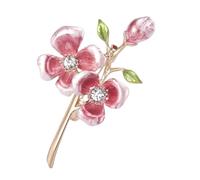 Elegant Peach Blossom Brooch for Elegant Women, Bouquet Plant Badge, Spring Flower Brooch Pin for Party Dance Wedding Banquet(1pcs pink)