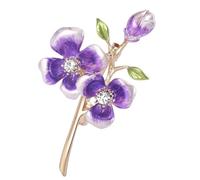 Elegant Peach Blossom Brooch for Elegant Women, Bouquet Plant Badge, Spring Flower Brooch Pin for Party Dance Wedding Banquet(1pcs purple)