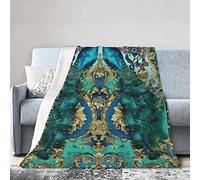 Elegant Peacock Soft Micro Flannel Blanket Throw, Warm Cozy Lightweight Decorative Blanket for Sofa Couch Bed, Printed Blanket Gifts for Kids Girls Boys Women Men