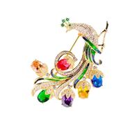 Elegant Peacocks Brooch Crafted From Premium Alloy Featuring Intricate Design Lightweight for Enhancing Fashion Accessories and Daily Wear. Peacocks Pin