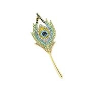 Elegant Peacocks Plumage Brooch Pin Alloy Jewelry Multifuntional Accessory Suitable For Formal Event And Daily Wear Alloy Pin