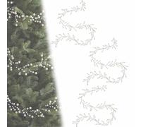 Elegant Pearl Christmas Garland, Pearl Teardrop Beads Ornament Christmas Tree Decorations Plastic Jewel String Branch, Festive Indoor Xmas Decoration, Wedding DIY Wreath Crafts(3pcs)