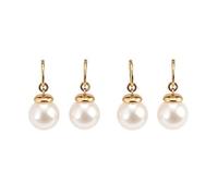 Elegant Pearl Drop Earrings with Gold Tone Hook for Women, Classic Round Bead Design, Lightweight and Comfortable Wear