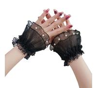 Elegant Pearl Lace Cuff Wrist Claw Cuff Art Photo Fashion Decoration Sleeve Hand Accessories Embroidery Photo Hand Cover