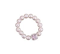 Elegant Pearl Statement Ring for Women Crystal Square Cubic Zirconia Band Rings Engagement Promise Pearls Finger Bands Wedding Jewelry