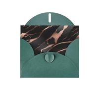 Elegant Pearlized Dark Green YYHWHJDE Black rose gold Marble Pattern Greeting Card 6x4 in for Christmas, Birthdays, Weddings, and More