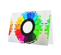 Elegant Pearlized Dark Green YYHWHJDE Colored crayon circles Pattern Greeting Card 6x4 in for Christmas, Birthdays, Weddings, and More