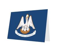 Elegant Pearlized Dark Green YYHWHJDE Louisiana State Flag Pattern Greeting Card 6x4 in for Christmas, Birthdays, Weddings, and More