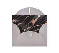 Elegant Pearlized Gray YYHWHJDE Black rose gold Marble Pattern Greeting Card 6x4 in for Christmas, Birthdays, Weddings, and More