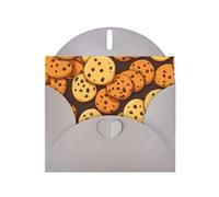 Elegant Pearlized Gray YYHWHJDE cookies food chocolate chip biscuits Pattern Greeting Card 6x4 in for Christmas, Birthdays, Weddings, and More