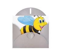 Elegant Pearlized Gray YYHWHJDE Flying Wasp Pattern Greeting Card 6x4 in for Christmas, Birthdays, Weddings, and More