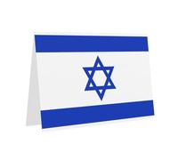 Elegant Pearlized Gray YYHWHJDE Israeli flag Pattern Greeting Card 6x4 in for Christmas, Birthdays, Weddings, and More