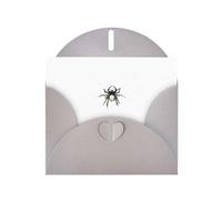 Elegant Pearlized Gray YYHWHJDE Spider weaving the web Pattern Greeting Card 6x4 in for Christmas, Birthdays, Weddings, and More