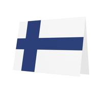 Elegant Pearlized Pink YYHWHJDE Finnish flag Pattern Greeting Card 6x4 in for Christmas, Birthdays, Weddings, and More