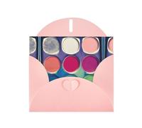 Elegant Pearlized Pink YYHWHJDE Round color palette Pattern Greeting Card 6x4 in for Christmas, Birthdays, Weddings, and More