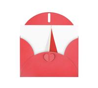 Elegant Pearlized Red YYHWHJDE Small red sailboat Pattern Greeting Card 6x4 in for Christmas, Birthdays, Weddings, and More